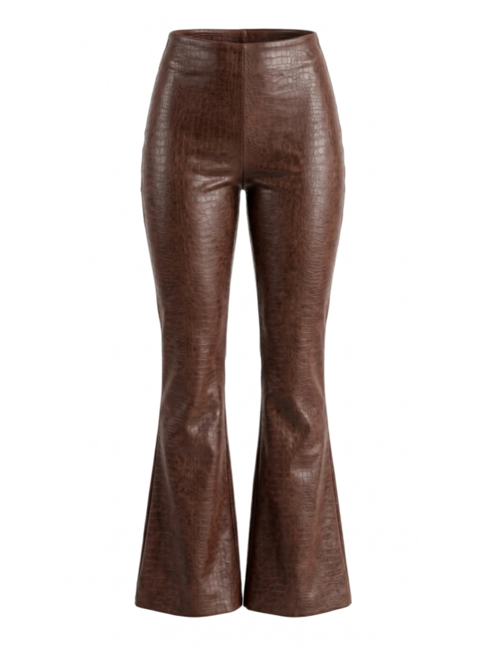 Commando Faux Leather Animal Croc Leggings Brown Medium